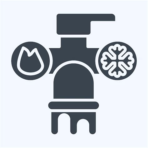 Premium Vector Icon Hot And Cold Water Related To Hotel Service Symbol Glyph Style Simple