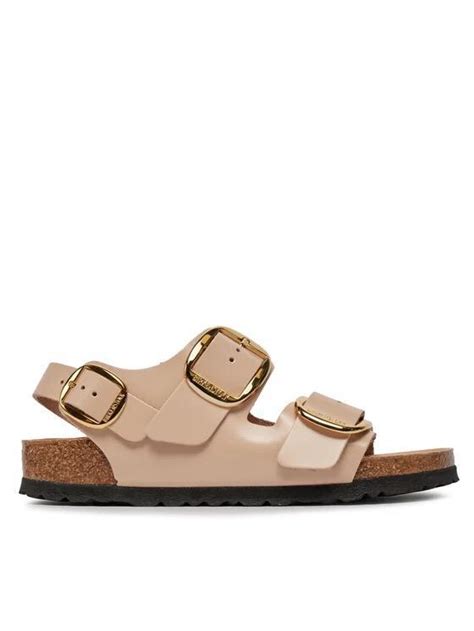 Buy BIRKENSTOCK Milano Big Buckle Shine New Beige Nude Neutrals At 33 Off Editorialist
