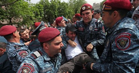 Armenian Police Detain Protesters Calling For Pm To Step Down Reuters