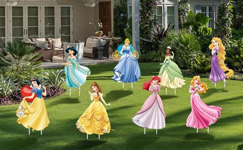 8 Pcs Princess Yard Signs With Stakes Princess Party