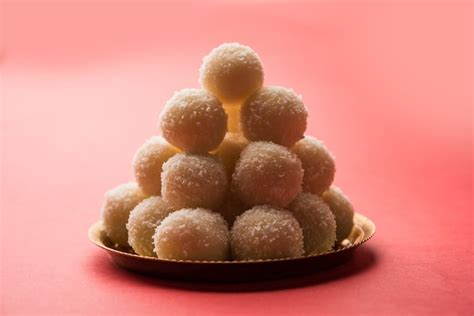 Premium Photo Coconut Sweet Laddoo Or Nariyal Ladduis A Popular