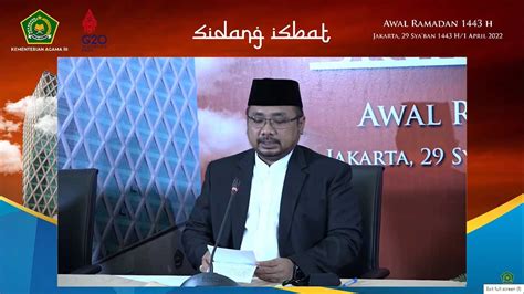 Kemenag Umumkan 1 Ramadan Jatuh Pada Minggu 3 April 2022