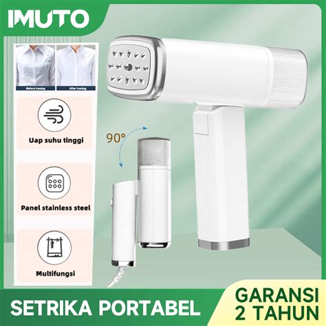 Jual Imuto Setrika Uap Portable Low Watt Multifungsi Bisa Dilipat