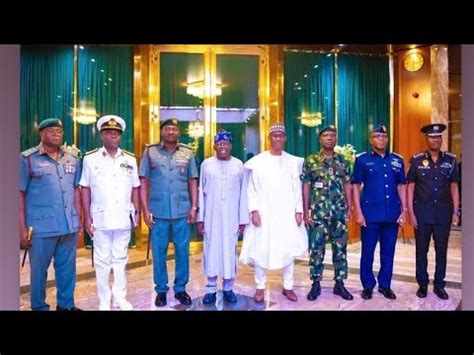 TINUBU Meets With Service Chiefs For The First Time Since Their