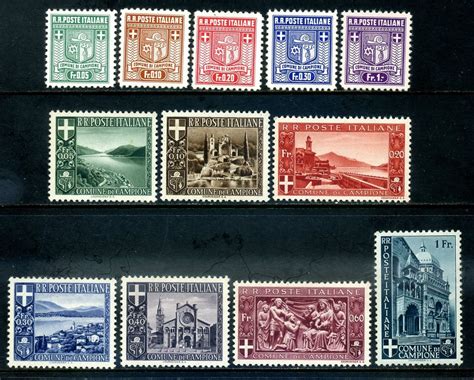 Italy 1945 Campione D Italia 2 Intact Sets One Used On Cover And