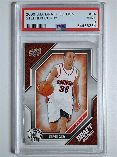 2009 Upper Deck Stephen Curry Rookie 34 Draft Edition PSA 9 EBay