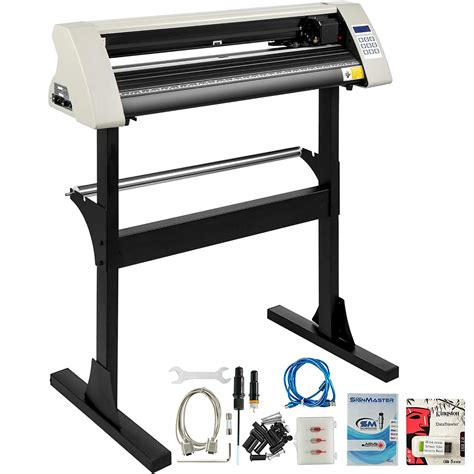 Vevor Vinyl Cutting Plotter 720 Mm Professional Plotter White Vinyl Cutter 3 Blades