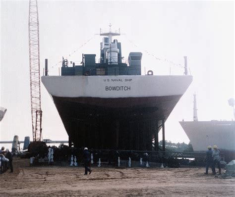 Stern On View Looking Up Of The Oceanographic Research Ship Usns