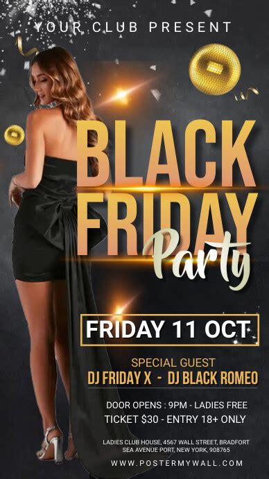 Black Friday Party Template Postermywall