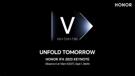 Honor’s foldable smartphone set for global release on September 1 ...