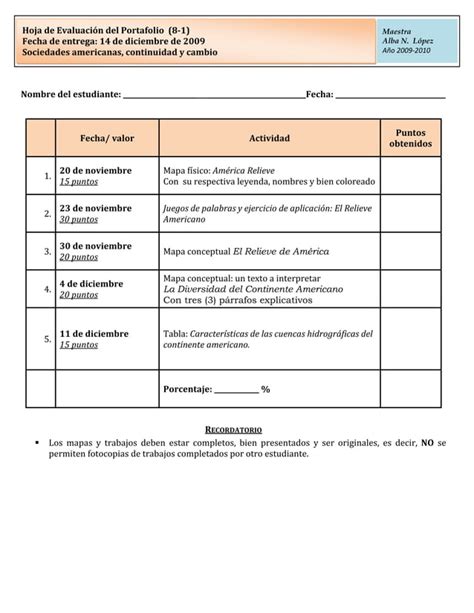 Hoja De Evaluacion Diciembre Pdf