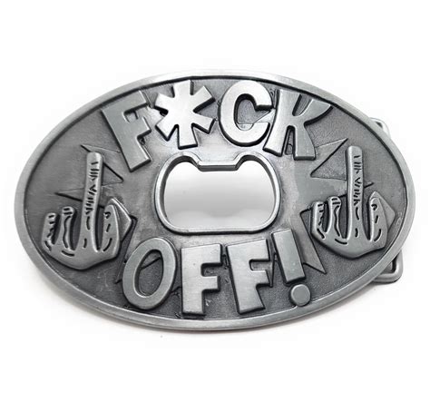 FUCK OFF Middle Finger Belt Buckle Bottle Opener Etsy