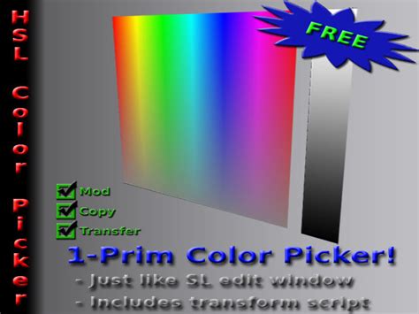 Second Life Marketplace - Bjorn's HSL Color Picker (1-prim)