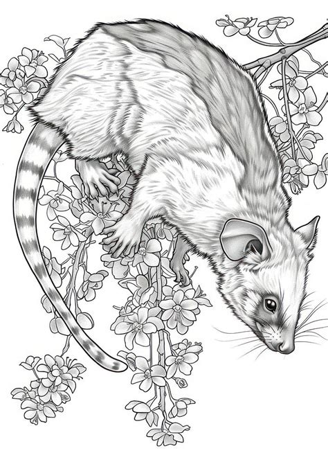 Possum illustrated drawing sketch. | Free Photo Illustration - rawpixel