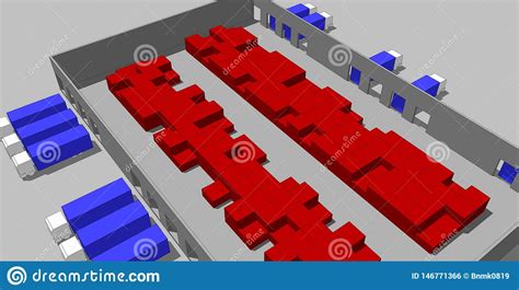 Ejemplo De Warehouse 3D Del Transporte De Log Stica Y De Los Veh Culos