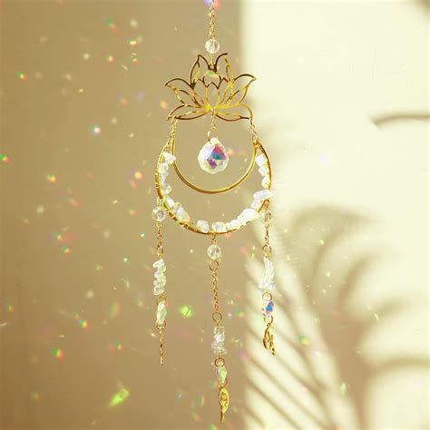 Amazon Artilady Lotus And Luna Suncatcher Crystal Suncatchers For