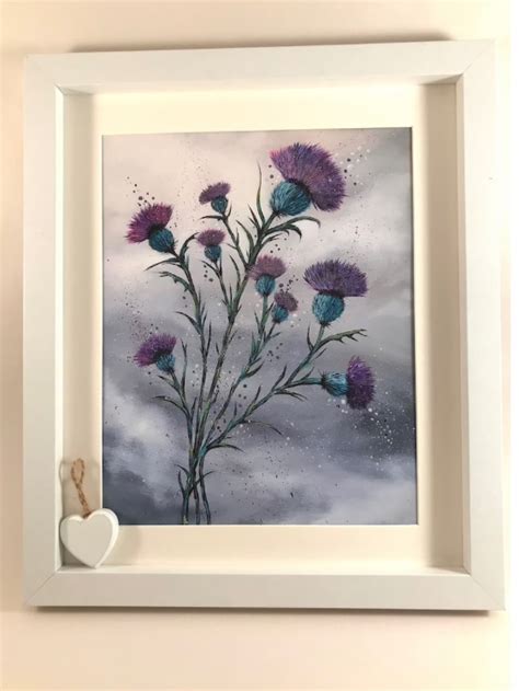 Grace On Twitter 💜🍃 ‘cloudy Thistles Original Art Print 💜🍃 Mhhsbd