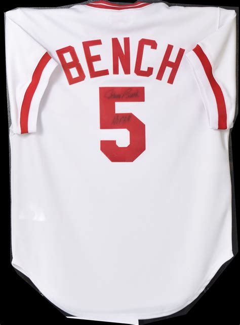 Lot Detail - Johnny Bench Signed Cincinnati Reds Jersey