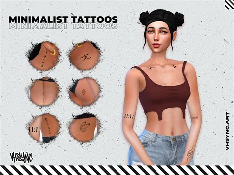 [vhsync] Minimalist Tattoos Screenshots Create A Sim The Sims 4