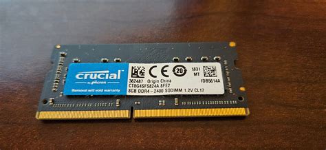 Crucial Ram By Micron Gb Ddr Sodimm V Cl Ct G Sfs A