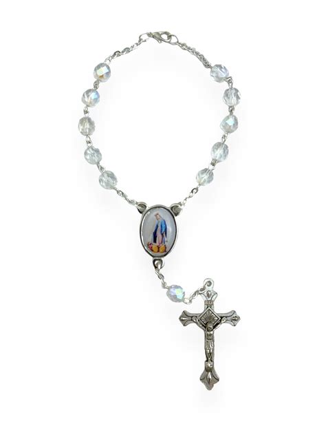 Our Lady Of Grace Virgin Mary Miraculous Medal One Decade Rosary Auto