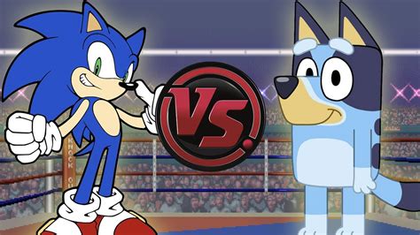 Sonic Vs Bluey Bluey Vs Sonic The Hedgehog Cartoon Rap Battle