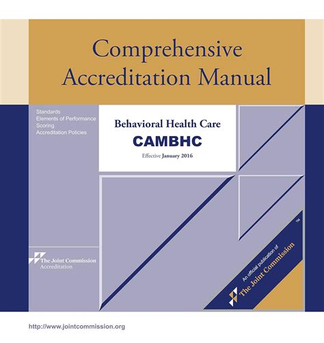 Buy 2016 Comprehensive Accreditation Manual For Behavioral Health Care