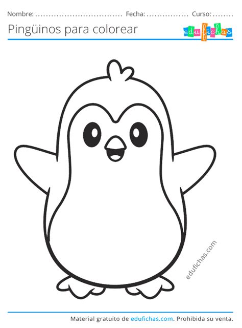 Dibujos de Pingüinos para Colorear Descargar Gratis PDF