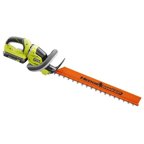 RYOBI 40V 24-inch Cordless Battery Hedge Trimmer with 2.0 Ah Battery ...