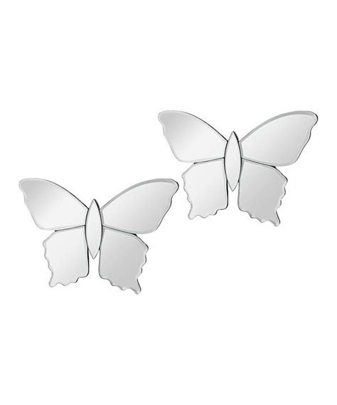 Two White Butterflies On A White Background