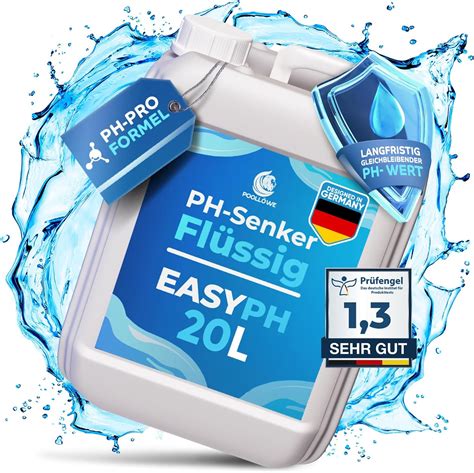 PoolLöwe PH Minus flüssig mit ph Pro Formel 20L Extra Sicher