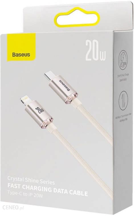 Baseus Kabel Crystal Shine Series USB C Lightning Power Delivery 20W 2m