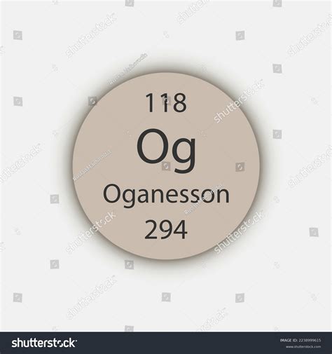 Oganesson Symbol Chemical Element Periodic Table Stock Vector (Royalty ...