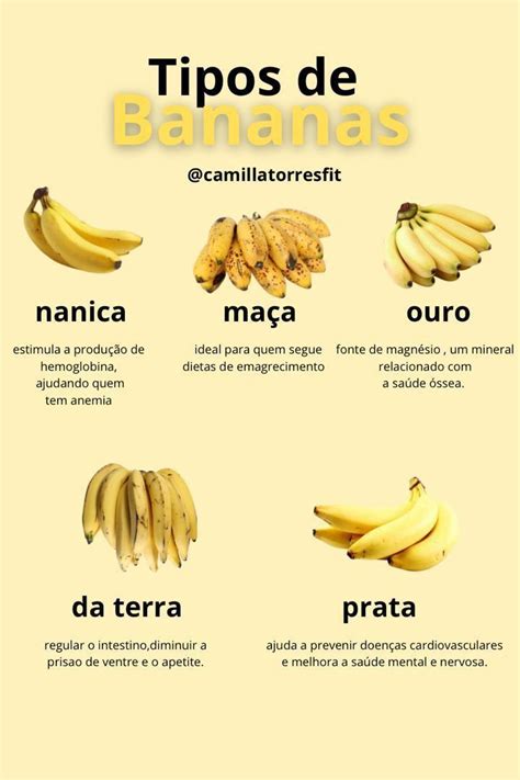 Tipos De Bananas E Seus Nomes - Tipos de Bananas 🍌 | Tipos de banana, Dicas de nutrição, Dicas de saúde