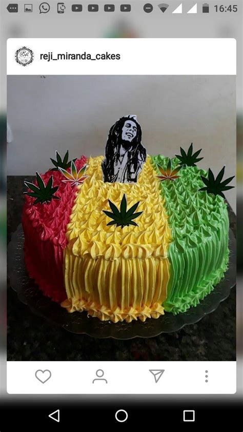 Pin de invicta sóbrio em Bolos bob marley Bolo de aniversario