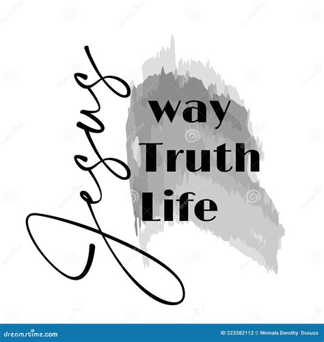 Jesus - way truth Life stock illustration. Illustration of sign - 223382112