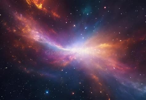 The Cosmos Is Made Up Of Colorful Nebulas And Stars Stock Illustration