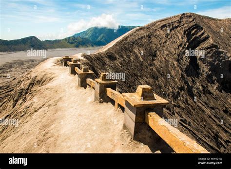 Edge Of The Mount Bromo East Java Indonesia Stock Photo Alamy