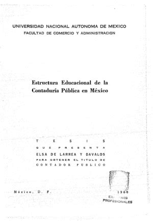 Estructura Educacional De La Contaduria Publica En Mexico