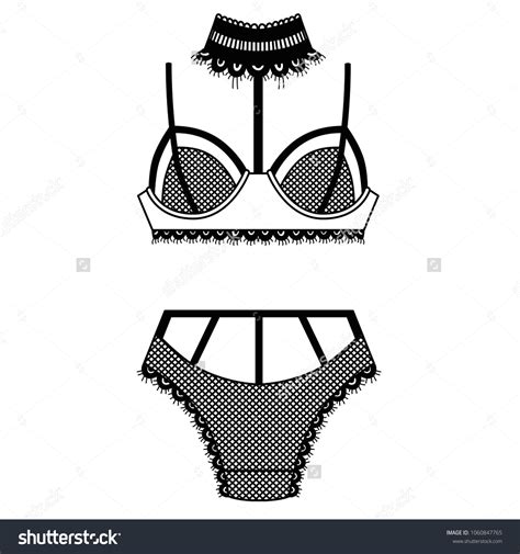 Hand Drawn Lingerie Panty Bra Set Stock Vector Royalty Free