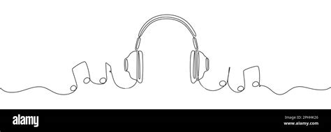 Cool To Draw Headphones With Music Notes