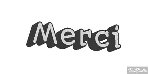 Merci Word Animated GIF Logo Designs