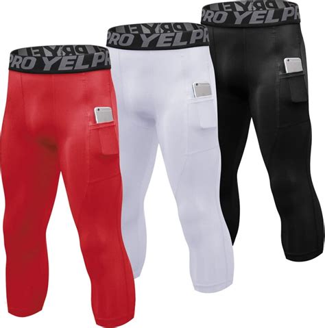 Spvise 1 Or 3 Pack Mens 3 4 Compression Pants Shopstyle Activewear