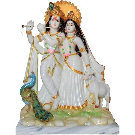 Buy FABZONE Marble Dust Radha Krishna Idol Radhey Shyam Multicolor