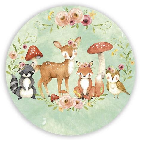 Painel De Mesa Animais Bosque Sublimado D Sublistamps Sublima O