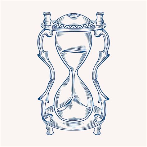 Dibujado A Mano Ilustraci N De Dibujo De Reloj De Arena Vector Gratis