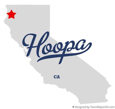 Map of Hoopa, CA, California