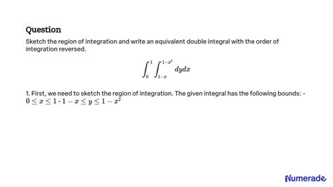 Solved Sketch The Region Of Integration And Write An Equivalent Double