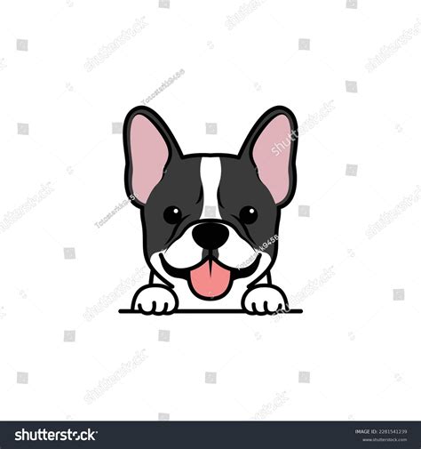 Cute French Bulldog Puppy Cartoon Vector Stock Vector (Royalty Free