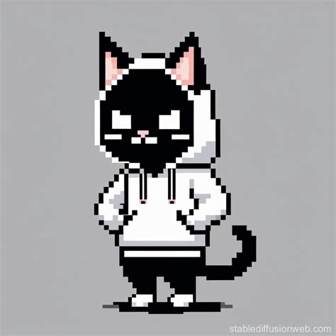 Hip-hop Dancing Cat in Hoodie | Stable Diffusion Online